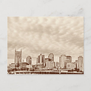 Nashville Skyline Vintage Effect - Postcard