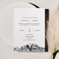 Nashville Skyline Wedding Invitation with Photo