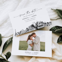 Nashville Skyline Wedding Save the Date Card