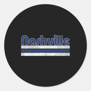 Nashville Soccer Vintage City Classic Round Sticker