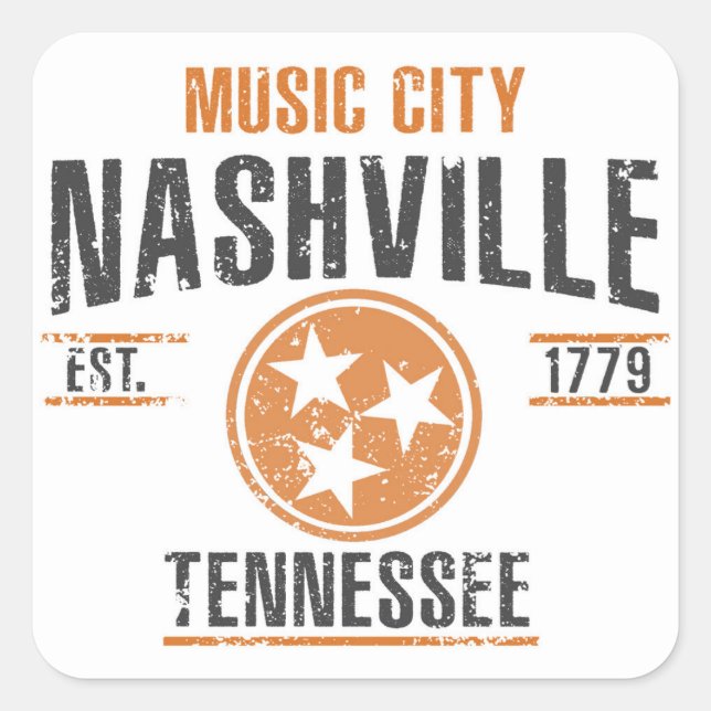 Nashville Square Sticker (Front)