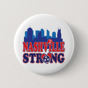 Nashville-Strong-Skyline-and-Music-Note 2 Inch Round Button