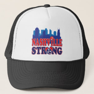 Nashville-Strong-Skyline-and-Music-Note Trucker Hat