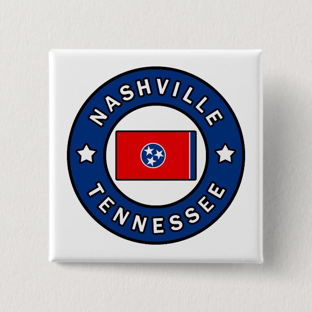 Nashville Tennessee 2 Inch Square Button (Front)