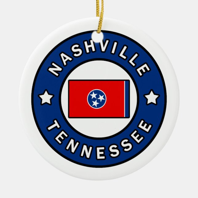 Nashville Tennessee Ceramic Ornament (Front)