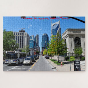 Nashville Tennessee. Christmas Greetings Jigsaw Pu Jigsaw Puzzle