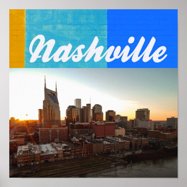 Nashville Tennessee City Scape Beautiful Poster (Front)