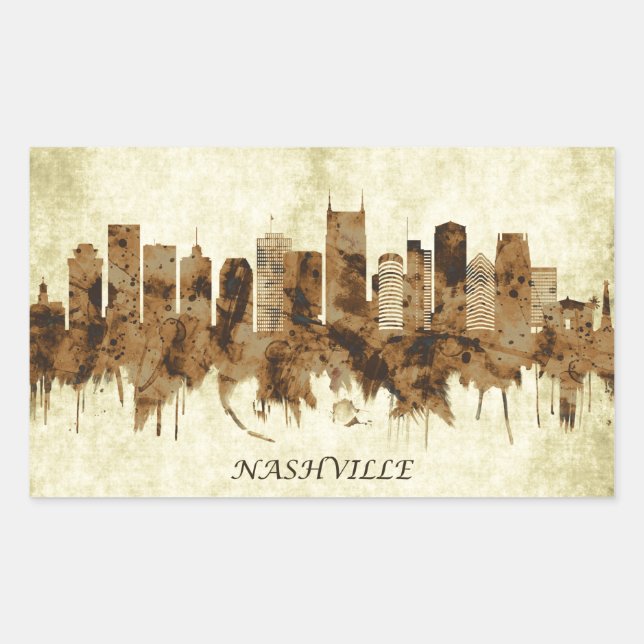 Nashville Tennessee Cityscape Sticker (Front)