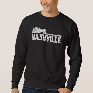 Nashville Tennessee Country Music  Retro Guitar Pl Sweatshirt