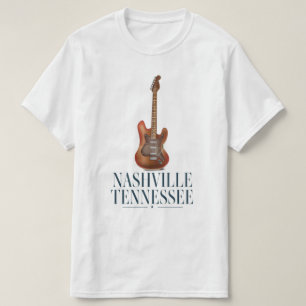 Nashville Tennessee Guitar travel poster T-Shirt