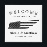 Nashville Tennessee Map Minimalist Wedding Welcome Magnet<br><div class="desc">Welcome To Nashville Tennessee USA Map Minimalist Wedding Welcome Design is perfect for welcoming out of town guests to your wedding! Pack it with local goodies for an extra fun welcome package. Minimalist New York Tennessee Wedding collection perfect for wedding, bridal shower and birthday events. - You can personalize this...</div>