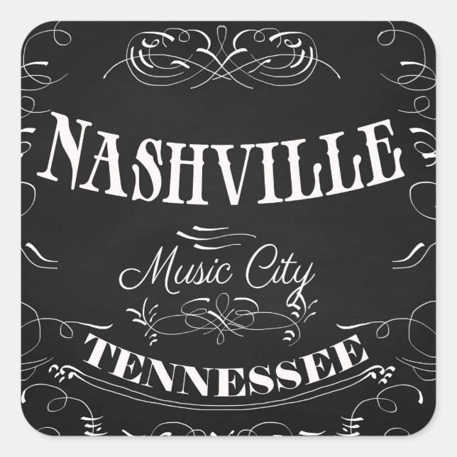 Nashville, Tennessee - Music City Square Sticker (Front)