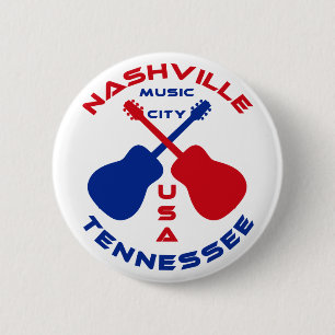 Nashville, Tennessee Music City USA 2 Inch Round Button
