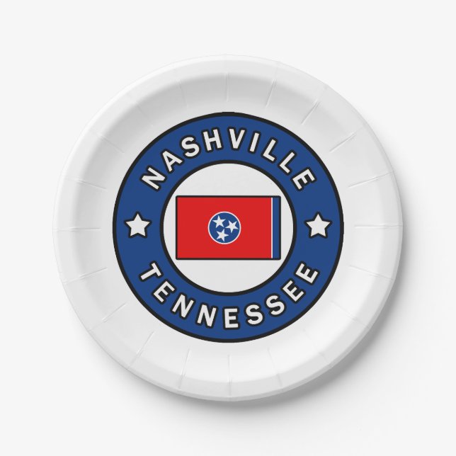 Nashville Tennessee Paper Plate (Front)