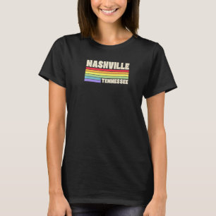 Nashville Tennessee Pride Rainbow Flag Gay Pride M T-Shirt