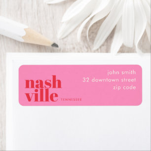 Nashville Tennessee Return Address Label