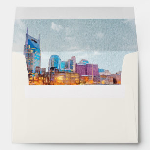 NASHVILLE Tennessee Skyline Destination Travel Envelope