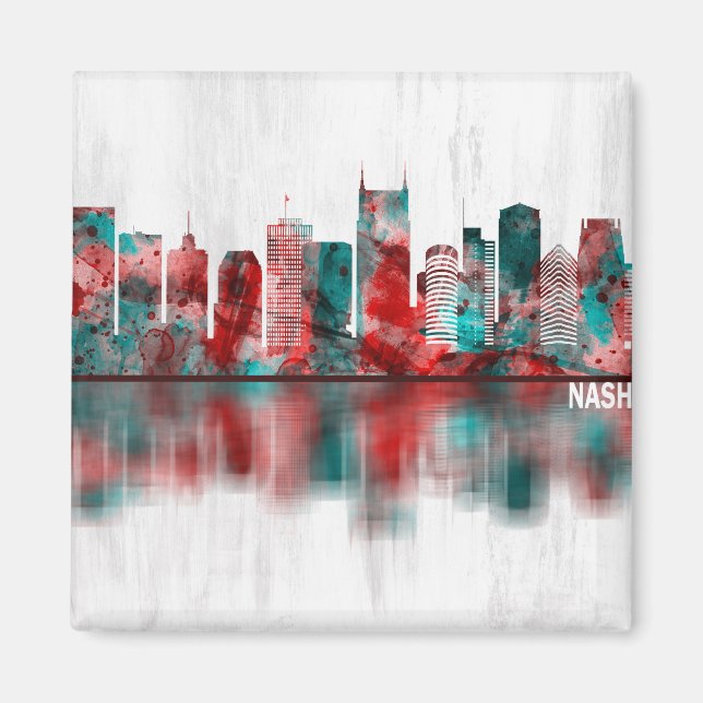 Nashville Tennessee Skyline Magnet (Front)