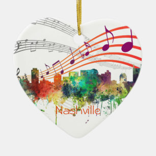NASHVILLE, TENNESSEE SKYLINE SP  - CERAMIC ORNAMENT