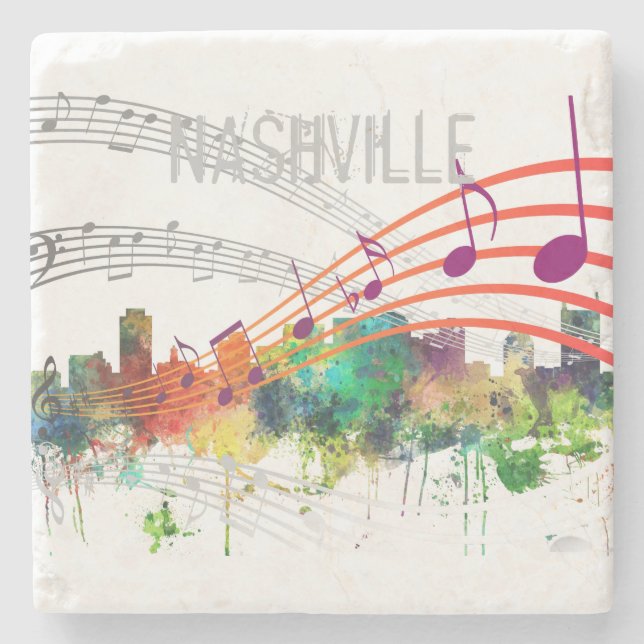 NASHVILLE, TENNESSEE SKYLINE SP  - STONE COASTER (Front)