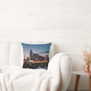 Nashville, Tennessee skyline Throw Pillow