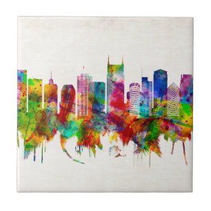 Nashville Tennessee Skyline Tile