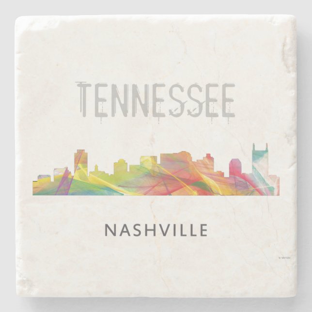 NASHVILLE, TENNESSEE SKYLINE WB1  - STONE COASTER (Front)