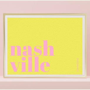 Nashville Tennessee typography  Poster