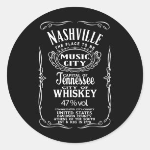 Nashville Tennessee United States Usa Western Coun Classic Round Sticker