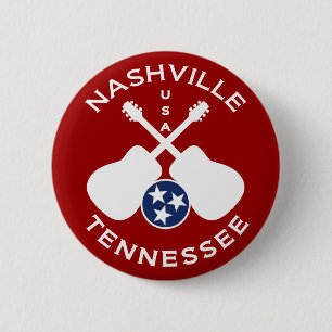Nashville, Tennessee USA 2 Inch Round Button