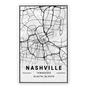 Nashville Tennessee USA Travel City Map Magnet