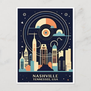 Nashville Tennessee Vintage Travel city retro Postcard