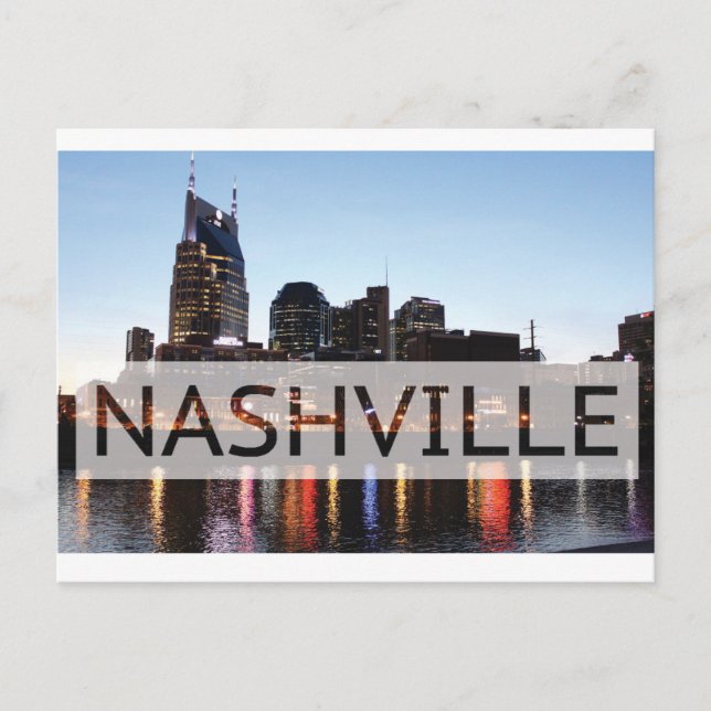 Nashville, TN Downtown w/River Postcard (Front)