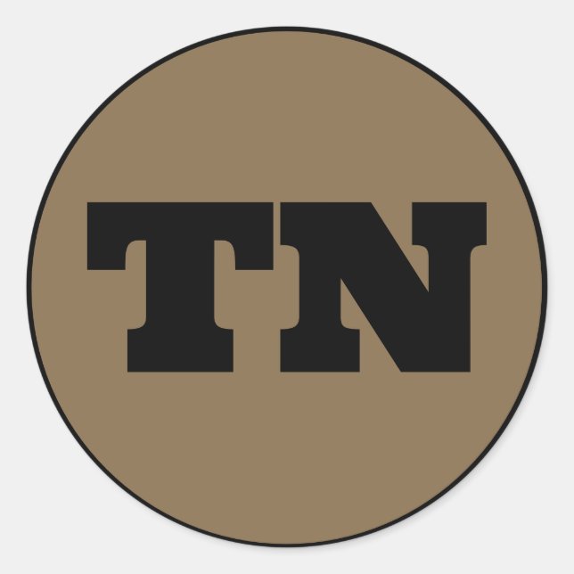 Nashville (TN) - Gold x Black Classic Round Sticker (Front)
