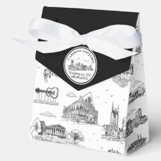 Nashville Toile Black and White Favor Box