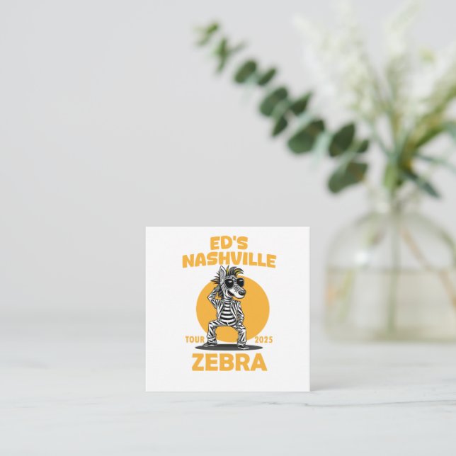 Nashville Tour 2025 Zebra Vibes Ed Music Design Enclosure Card (Standing Front)