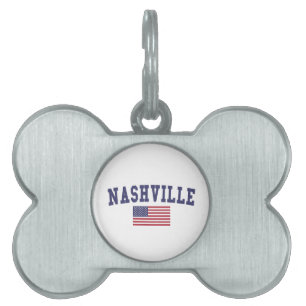 Nashville US Flag Pet ID Tag