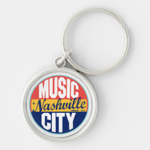 Nashville Vintage Label Keychain