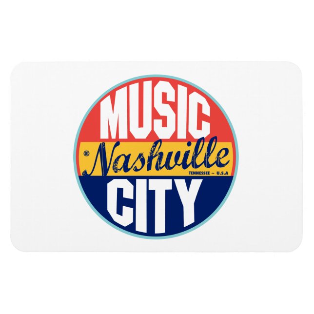 Nashville Vintage Label Magnet (Horizontal)