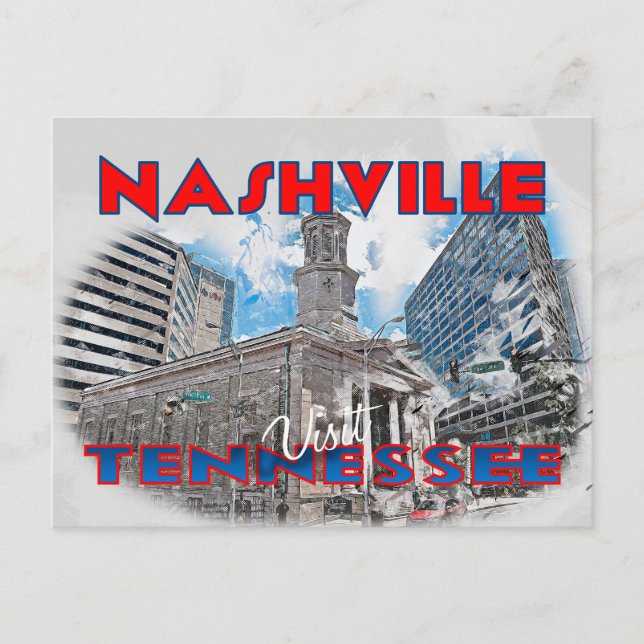 Nashville, Visit Tennessee Postcard (Front)