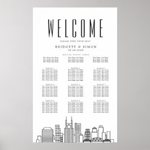 Nashville Wedding   10 Table Seating Chart 
