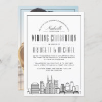 Nashville Wedding | Modern Deco City Skyline 