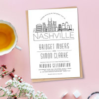 Nashville Wedding | Stylized Skyline Invitation
