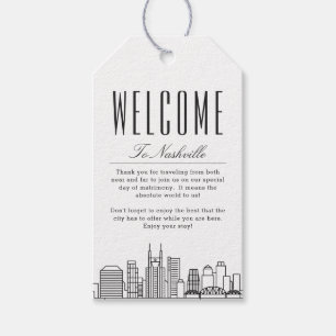 Nashville Wedding Welcome Message Gift Tags