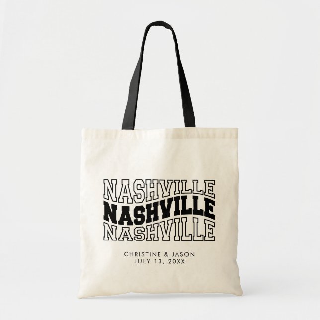 Nashville Wedding Welcome Tote Bag (Front)