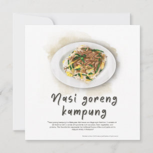 Nasi Goreng Fried Rice Malaysia Holiday Card