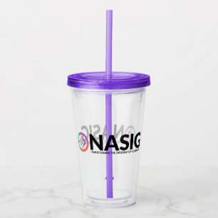 NASIG logo tumbler with straw