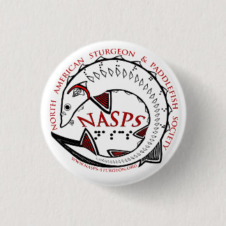 NASPS Logo Button-White 1 Inch Round Button