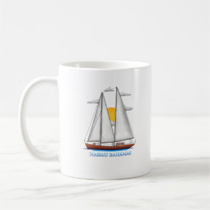 Nassau Bahamas Coastal Nautical Sailing Sailor Coffee Mug