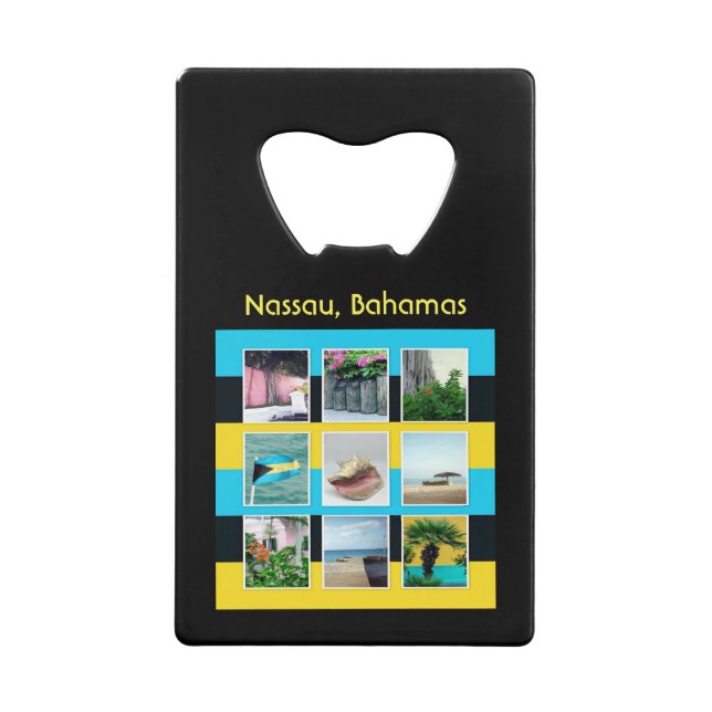 Nassau, Bahamas Credit Card Bottle Opener (Front)